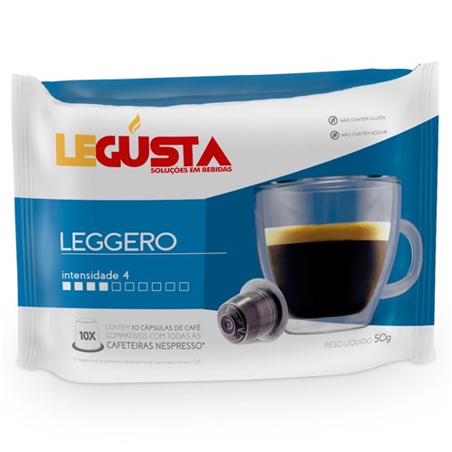 Cápsulas de Café Compatíveis com Nespresso Legusta Leggero - 10 Un.