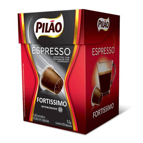 Cápsulas de Café Compatíveis com Nespresso Pilão Espresso Fortissimo - 10 Un.