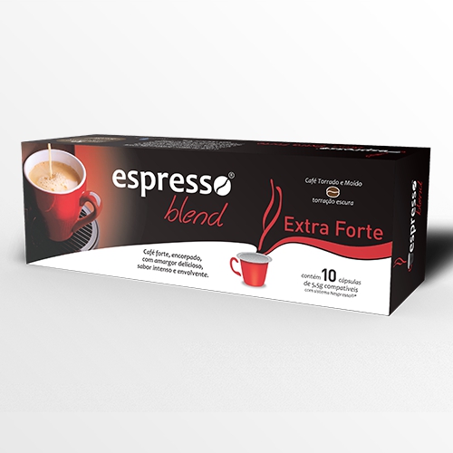 Cápsulas de Café Espresso Blend Extraforte - Compatíveis com Nespresso - 10 Un.