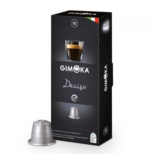 Cápsulas de Café Espresso Gimoka Deciso - Compatíveis com Nespresso - 10 Un.