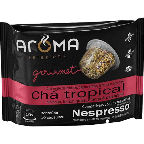 Cápsulas de Chá Tropical Aroma Selezione Compatível Nespresso - 10 Unidades