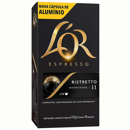Cápsulas L'or Café Espresso Ristretto 52 G com 10 Unidades
