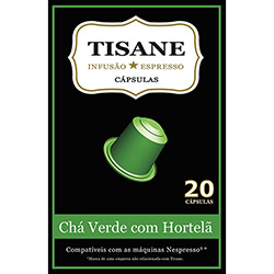 Cápsulas Tisane Chá Verde com Hortelã Compatível Nespresso (20 Cápsulas)