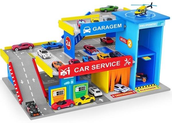 Car Service Postinho e Garagem Hot Wheels Brinquedo Junges