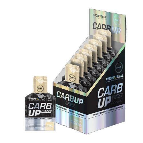 Carb-up Gel Black - Displey C/ 10 Sachês 30g - Probiótica - Sabor Baunilha