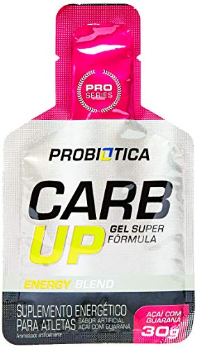 Carb Up Gel Super Fórmula Açaí com Guaraná, Probiótica, 10 Sachês 30g