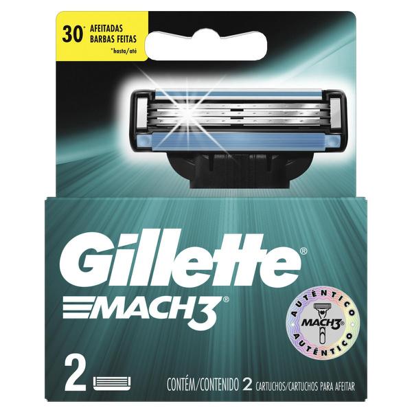 Carga Aparelho Barbear Gillette Mach3 com 2 Unidades