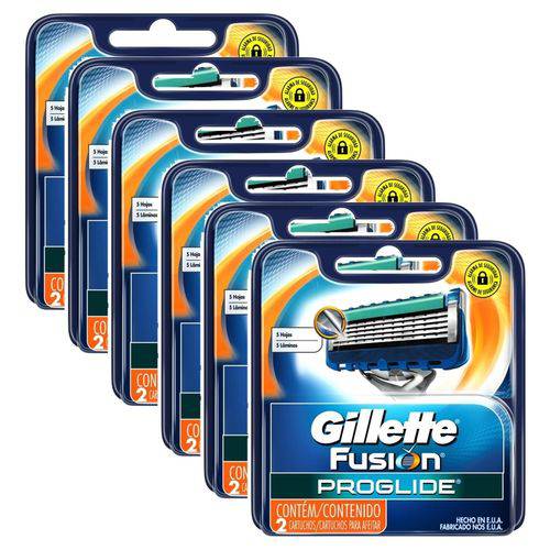 Carga Gillette Aparelho de Barbear Fusion Proglide C/ 12