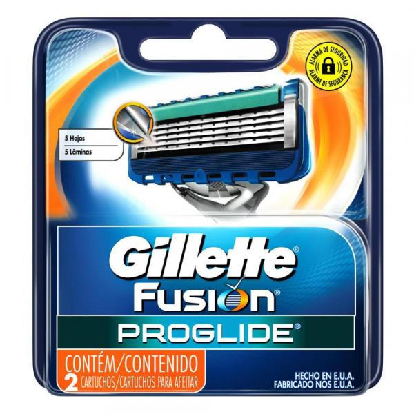 Carga Gillette Aparelho de Barbear Fusion Proglide com 2 Unidades