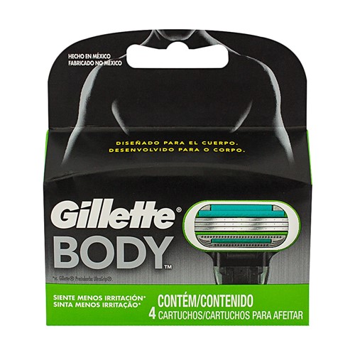 Carga Gillette Body com 4 Unidades