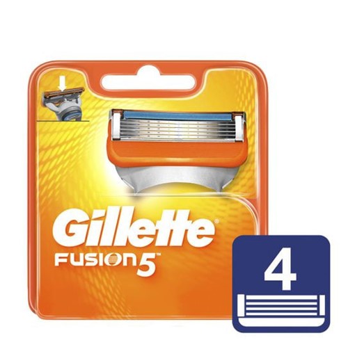 Carga Gillette Fusion 5 com 4 Cartuchos
