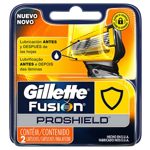 Carga Gillette Fusion Proshield com 2 Unidades