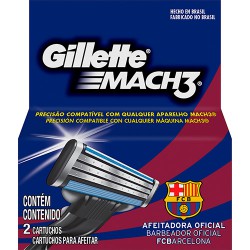 Carga Gillette Mach 3 Barcelona - 2 Unidades