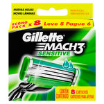 Carga Gillette Mach3 Sensitive 8 Unidades