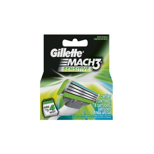 Carga Gillette Mach3 Sensitive C/4 Unidades