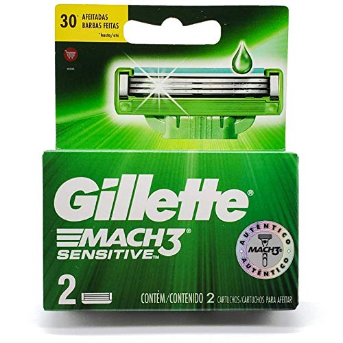 Carga Gillette Mach3 Sensitive com 2 Unidades