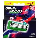Carga Gillette Mach3 Sensitive leve 4 pague 3