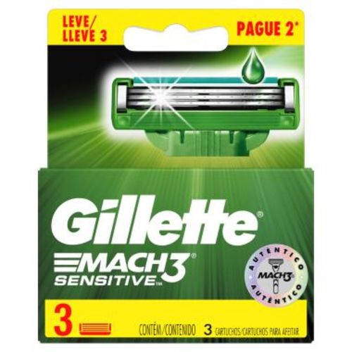 Carga Gillette Mach3 Sensitive Leve 3 Pague 2