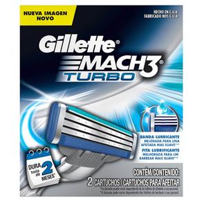 Carga Gillette Mach3 Turbo para Barbear 2 Cartuchos