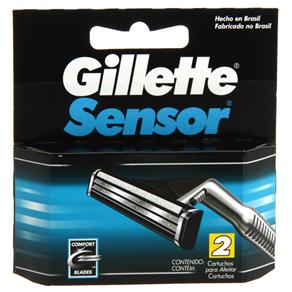 Carga Gillette P/ Barbeador Descartável Sensor Regular C/ 2 Unidades