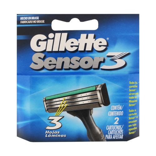 Carga Gillette Sensor 3 com 2 Unidades