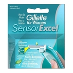 Carga Gillette Sensor Excel Feminino Com 3 Unidades
