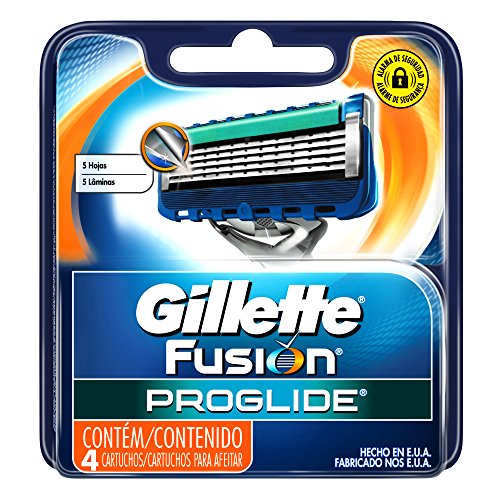 Carga para Aparelho de Barbear Gillette Fusion Proglide - 4 Unidades