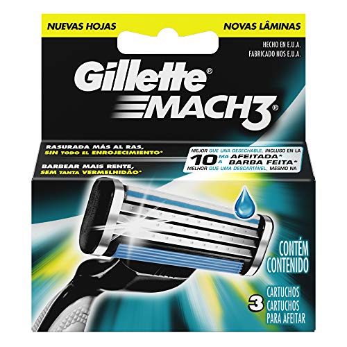Carga para Aparelho de Barbear Gillette Mach 3 - 3 Unidades