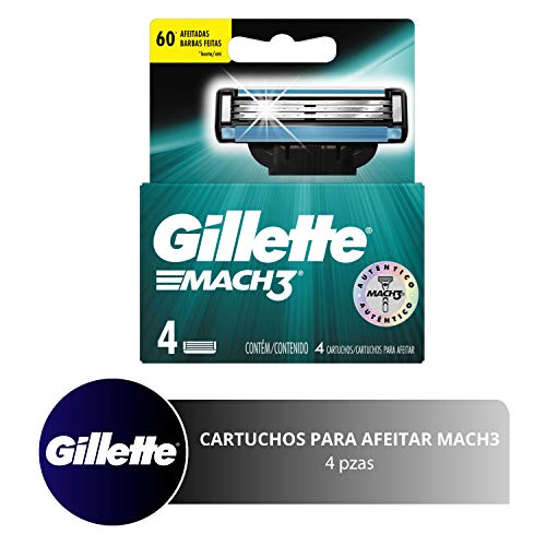 Carga para Aparelho de Barbear Gillette Mach3 - 4 Unidades