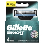 Carga para Aparelho de Barbear Gillette Mach 3 - 4 Unidades