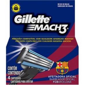 Carga para Aparelho de Barbear Gillette Mach3 Barcelona - 4 Unidades