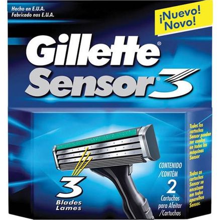 Carga para Aparelho de Barbear Gillette Sensor3 2 Unidades