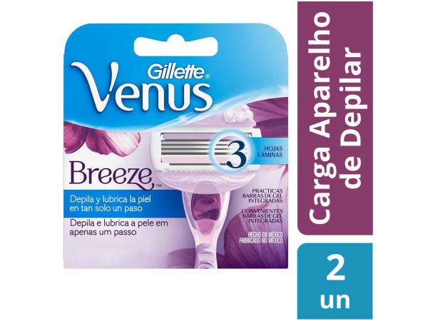 Carga para Aparelho de Depilar Gillette Venus - Breeze 2 Unidades