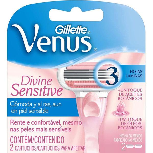 Carga para Aparelho de Depilar Gillette Venus Divine 2 Unidades