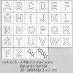 Carimbo Alfabeto Maiusculo - Letra de Forma - 008