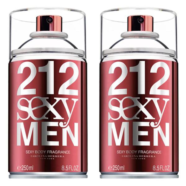 Carolina Herrera 212 Sexy Men Kit - 2 Body Spray 250ml