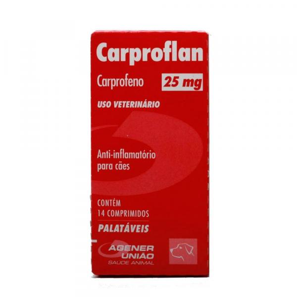 Carproflan 25mg - 14 Comprimidos - Anti-inflamatório - Agener União