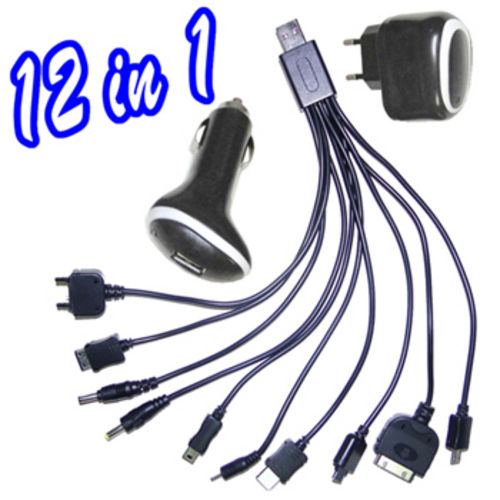 Carregador 12x1 C/ Veicular, Tomada Usb Universal 1000ma