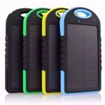 Carregador Celular Solar USB Portátil Prova Dágua Power Bank Verde