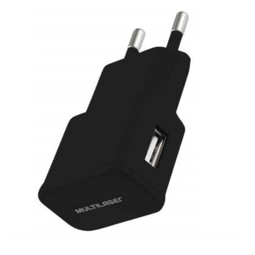Carregador Celular Tablet de Parede Smartogo USB Preto Multilaser Biv