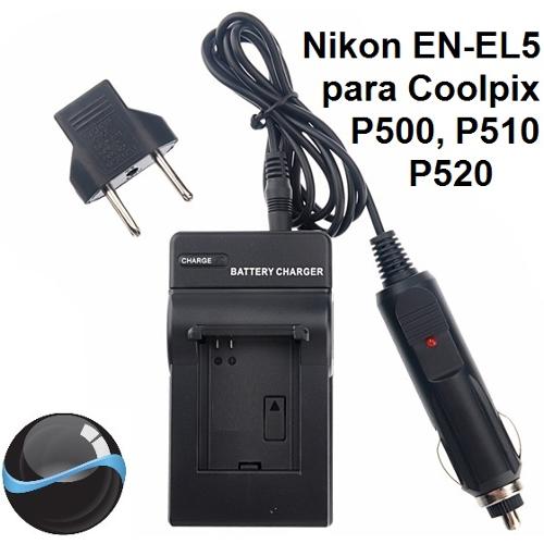 Carregador de Bateria En-El5 para Nikon Coolpix 3700, 4200, 5200, 5900, 7900, P3, P4, P80, P90, P100