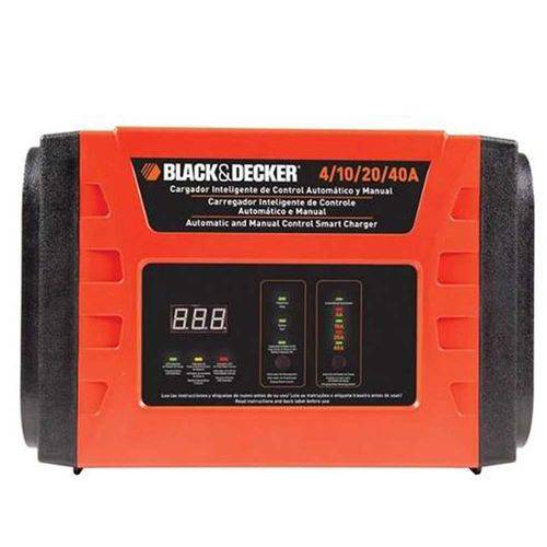 Carregador de Bateria Inteligente Black+Decker BC40 127V 40 Ampares LED