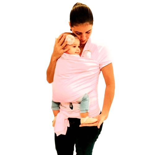 Carregador de Bebê Bolsa Canguru Baby Wrap Sling - Rosa