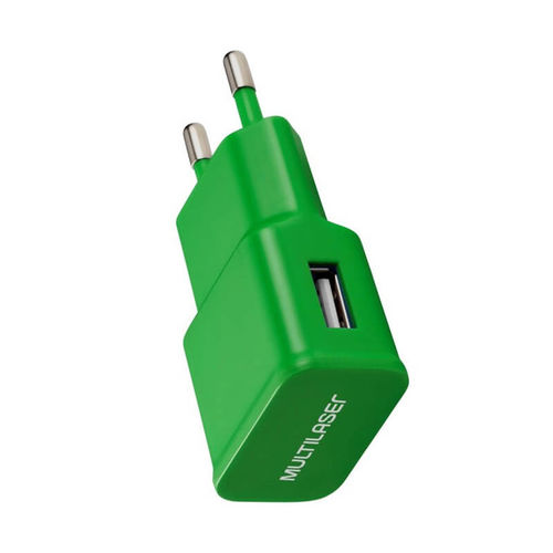 Carregador de Celular de Parede Tomada USB Verde Multilaser