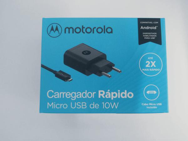 Carregador Motorola Turbo Power Micro USB para Moto G5, G5 Plus, E4, E4 Plus, G5s, G5s Plus ORIGINAL - Oem