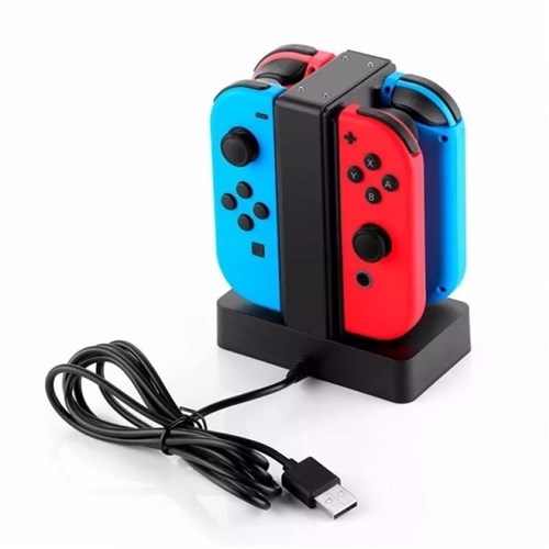 Carregador para Joy-Con Charge Stand Nintendo Switch 4In1