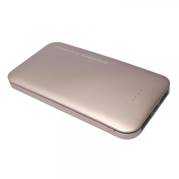 Carregador Portátil Power Bank Ultrafino 2 USB 8000mah Rosa - Kimaster