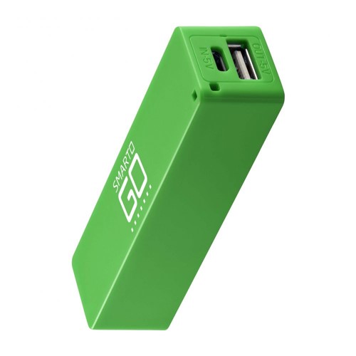 Carregador Portátil Smartogo Power Bank Cabo USB / Micro USB Bateria 2200 MAH Verde CB078V