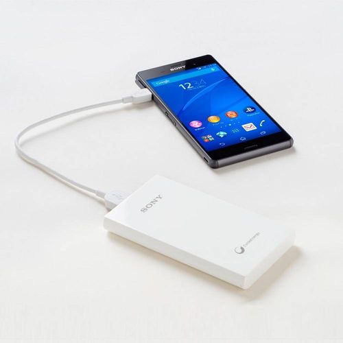 Carregador Portátil Sony para Smartphones, Câmeras Digital ou Filmadoras Cp-V5 5000 Mah. Branco