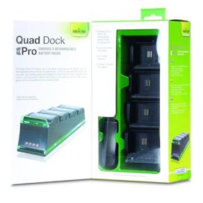 Carregador Quad Dock Pro de Bateria para Xbox 360 -